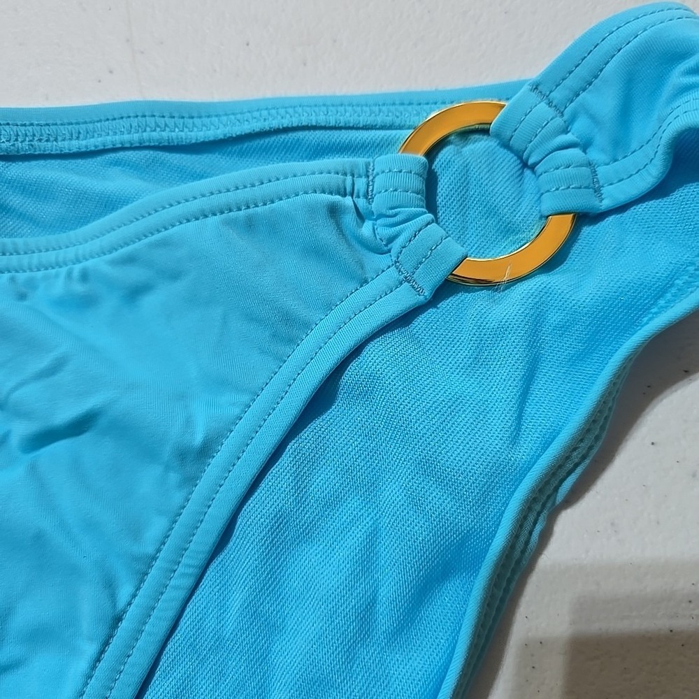 Tommy Bahama Women's Hipster Bikini Swim Bottoms Size L Large Aqua Blue - Picture 2 of 6
